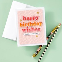 Spellbinders Die Happy Birthday Wishes Etched Dies S3-514