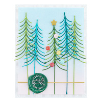 Spellbinders Die Sealed Christmas Tree Squiggle Etched Dies S4-1249