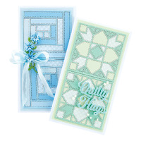 Spellbinders Die Log Cabin and Flower Mini Quilts Etched Dies S5-546