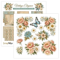 Vintage Elegance Paper Pad - 8" x 8" (12 Sheets) By Scrap Boys