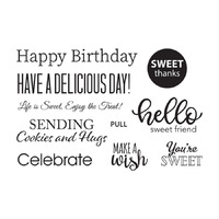 Spellbinders Clear Stamps Sugar Coated Sentiments STP-027