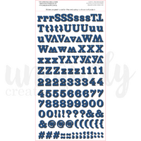 Uniquely Creative Navy Dimensional Alpha Stickers