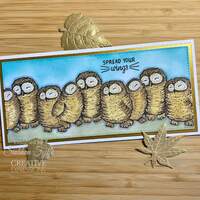 Creative Expressions Designer Boutique Snowy Owls 4 in x 6 in Stamp Set UMSDB162