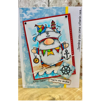 Woodware Ahoy Captain A6 Clear Stamp Set By Françoise Read