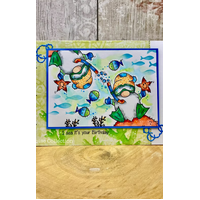 Woodware Crab Ride A6 Clear Stamp Set By Françoise Read