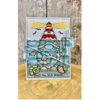 Woodware Lighthouse Gnome A6 Clear Stamp Set By Françoise Read