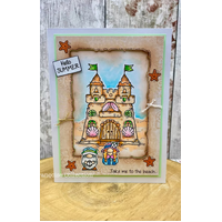 Woodware Sandcastle A6 Clear Stamp Set By Françoise Read