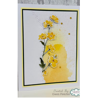 Woodware Wild Iris A6 Clear Stamp Set By Gwen Fletcher