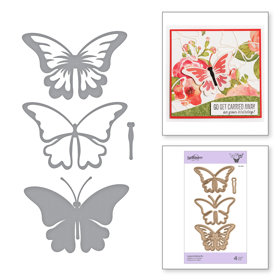 Download Spellbinders Shapeabilities Dies Layered Butterfly S5-360