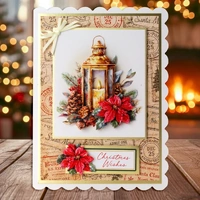 Christmas Lantern Die Cut Decoupage by Katy Sue Designs (pack of 3)