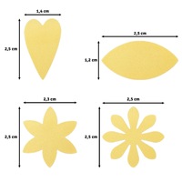Vaessen Creative Craft Punch Set Heart Petal & Flowers 4pcs
