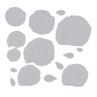 Sizzix Thinlits Tim Holtz Die Set Tiny Tattered Floral 660227 