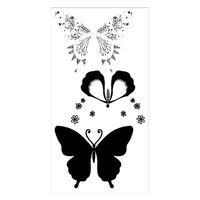 Sizzix Layered Clear Stamps Set 3PK - Decorated Butterfly by Lisa Jones 665833