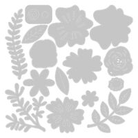 Sizzix Thinlits Die Set 15PK - Floral Cluster by Jess Slack 666118