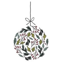 Sizzix Layered Clear Stamps Set 4PK Leafy Ornament