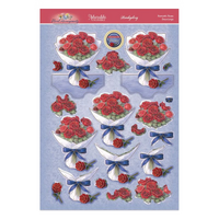 Hunkydory Crafts Floral Arrangements Deco-Large Set - Romantic Roses