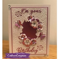 Crafter's Companion Cut and Emboss Folder 4.25 x 5.5 Botanical Garden