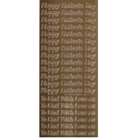 Father's Day Self Adhesive Peel Off Stickers GOLD