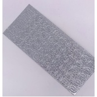 20mm Numbers Self Adhesive Peel Off Stickers SILVER GLITTER