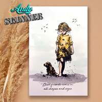 Creative Expressions Andy Skinner Best Friends 3.5in x 5.25in Pre-Cut Rubber Stamp