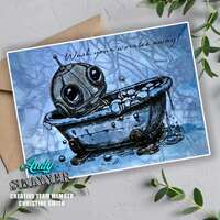 Creative Expressions Andy Skinner Wash Your Worries Away 4.2 in x 3.8 in Pre-Cut Rubber Stamp