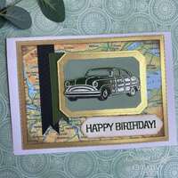 Creative Expressions Clear Stamp - 6in x 8in - Vintage Cars - CEC1087