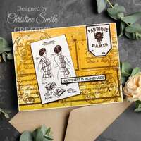 Creative Expressions French Fabric Tags by Taylor Made Journals - 6in x 8in Clear Stamp - CEC1092