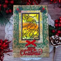 Sue Wilson Dies Festive Stained Glass Christmas Songbird CED3262
