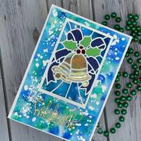 Sue Wilson Dies Festive Stained Glass Bells CED3265
