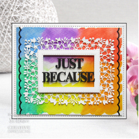 Creative Expressions Sue Wilson Frames and Tags Butterfly Rectangle Craft Die