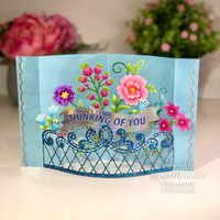 Creative Expressions Sue Wilson Floral Wishes Banner Craft Die