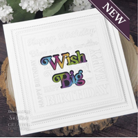 Sue Wilson Noble Shadowed Sentiments Collection Die Wish Big CEDNE010