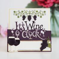 Paper Cuts Collection Die Wine O'Clock Edger CEDPC1145