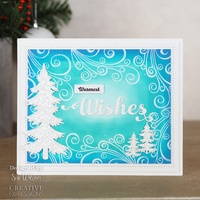 Sue Wilson Die & Stamp Set Festive Collection Wishes CEDSD026
