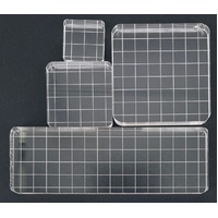 Acrylic Block 15cm x 5cm Stamp Block with Grid