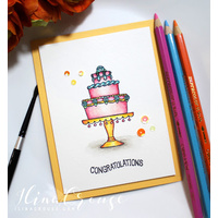 Pink Ink Impression Obsession Clear Stamps Party Cakes