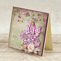 Cut and Foil Die Hotfoil Stamp Lavish Ballroom Flower Basket