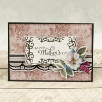 Cut and Foil Die Hotfoil Stamp Decorative Nesting Rectangular Flourished Frames