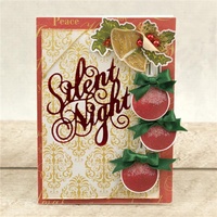 Couture Creations Hotfoil Stamp Naughty Or Nice Silent Night Sentiment