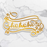 Couture Creations Cut Foil Emboss Die Naughty Or Nice Ho Ho Ho Sentiment