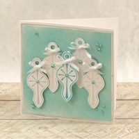 Cut and Hotfoil Stamp Dimensional Decorations Star Bauble