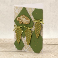 Cut and Hotfoil Stamp Dimensional Decorations Raindrop Bauble