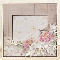 Peaceful Peonies Cut and Foil Die Hotfoil Stamp Peony Bouquet