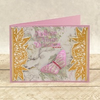 Peaceful Peonies Cut and Foil Die Hotfoil Stamp Bordered Bouquet
