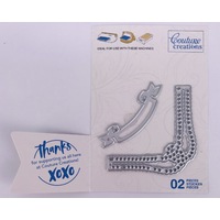 Couture Creations Seaside Girl Rope & Banner Mini Die Set (2pc)