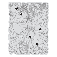 Couture Creations Stamp Deck the Halls Ribbon and Bells Background (1pc)