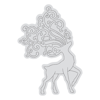 Couture Creations Stamp Deck the Halls Proud Reindeer Outline (1pc)