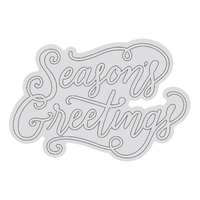 Couture Creations Stamp Deck the Halls Season's Greetings Outline (1pc)