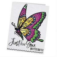 Couture Creations Stamp & Colour Outline Stamps Just For You Butterfly