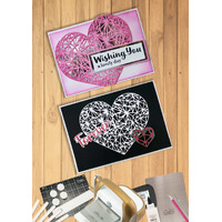 Couture Creations - Parkside Crafts Layered Stencil - Geometric Heart
